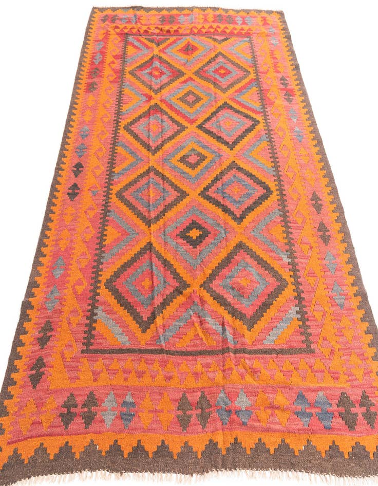 Detail image of 5' 8 x 7' 7  Hand Woven Kilim Maymana Wool Rug