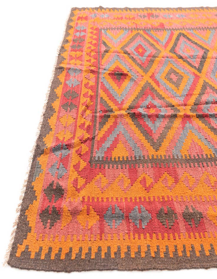 Detail image of 5' 8 x 7' 7  Hand Woven Kilim Maymana Wool Rug