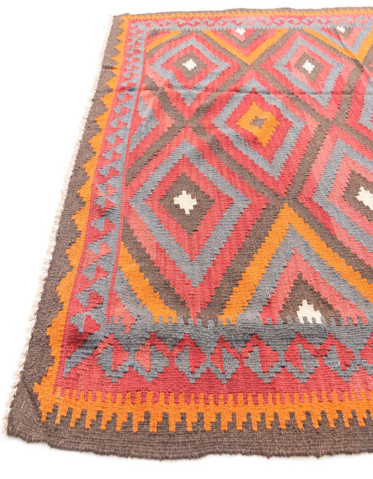 Detail image of 5' 3 x 7' 10  Hand Woven Kilim Maymana Wool Rug