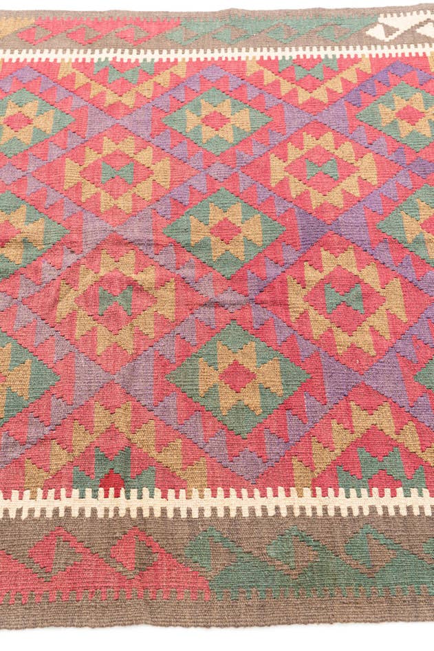 Detail image of 145cm x 255cm Tejido a mano Kilim Maymana Alfombra Lana
