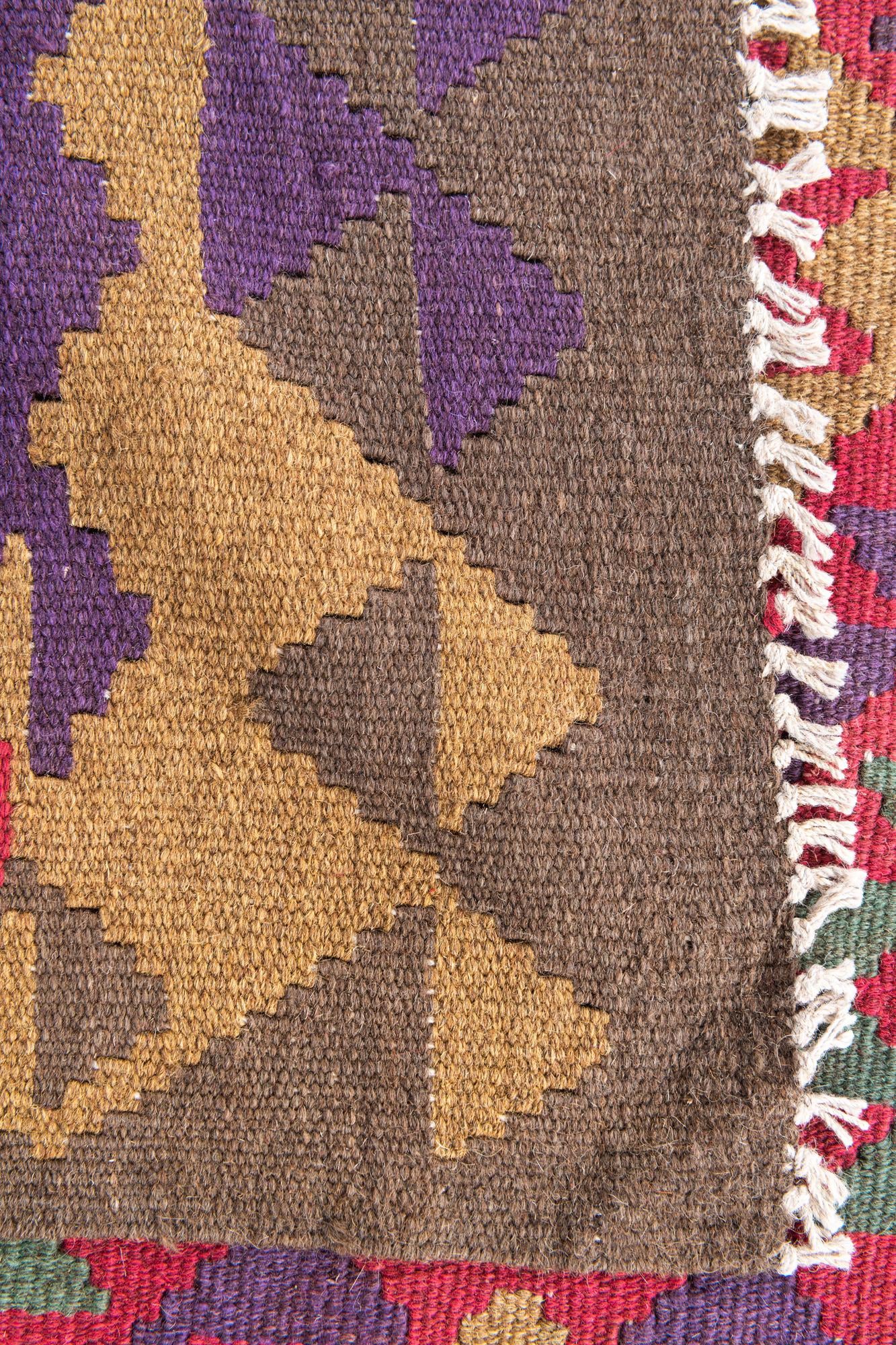 4' 9 x 8' 8 Hand Woven Kilim Maymana Wool Rug