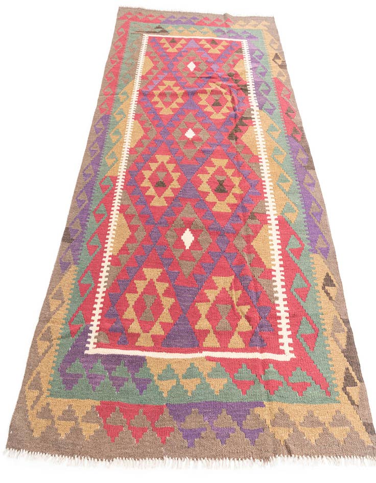 Detail image of 5' 1 x 8'  Hand Woven Kilim Maymana Wool Rug