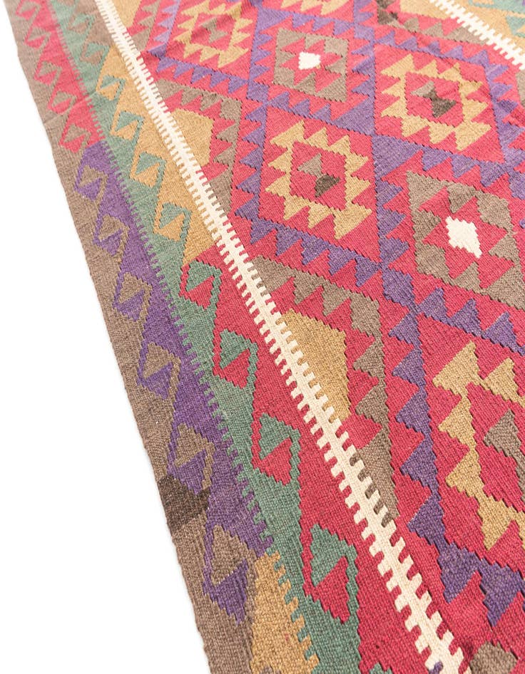 Detail image of 5' 1 x 8'  Hand Woven Kilim Maymana Wool Rug