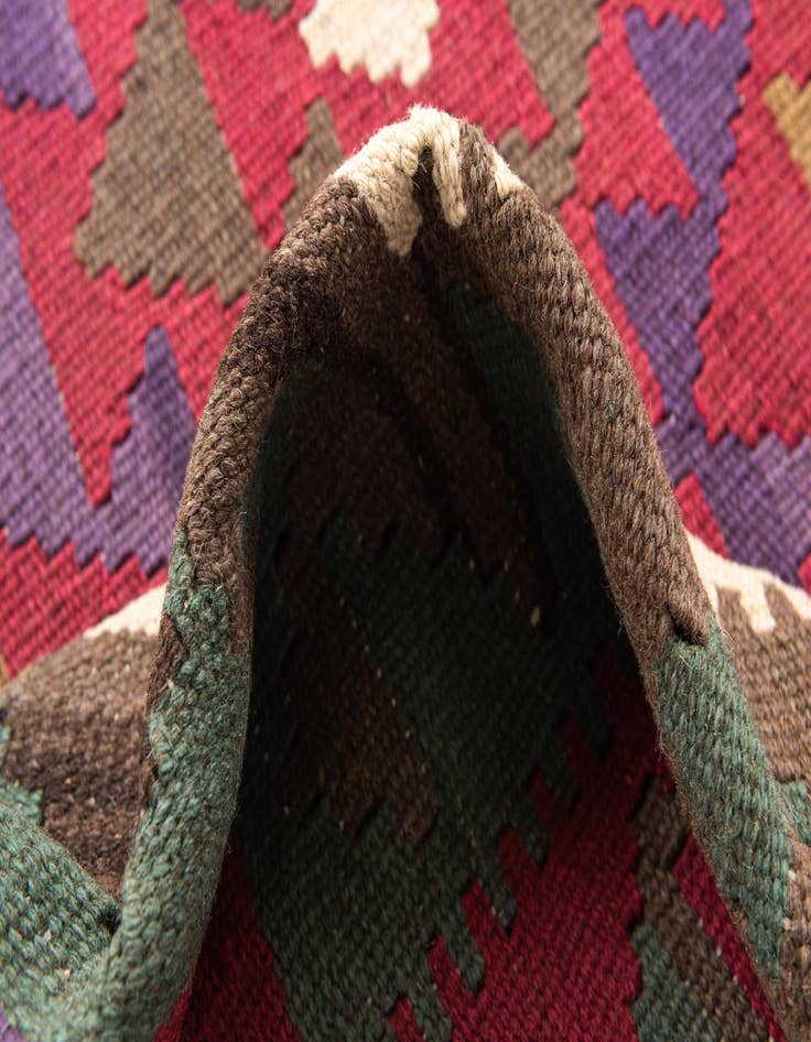 Detail image of 5' 1 x 8'  Hand Woven Kilim Maymana Wool Rug