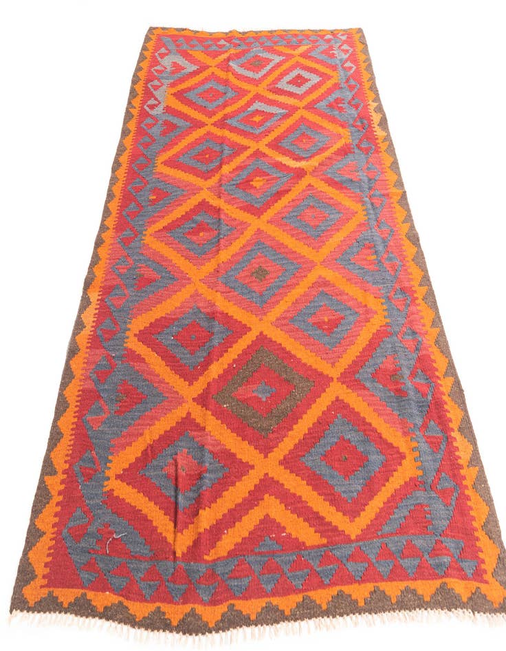 Detail image of 5' 3 x 8'  Hand Woven Kilim Maymana Wool Rug