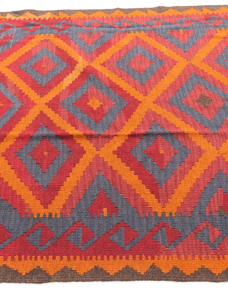 Detail image of 5' 3 x 8'  Hand Woven Kilim Maymana Wool Rug