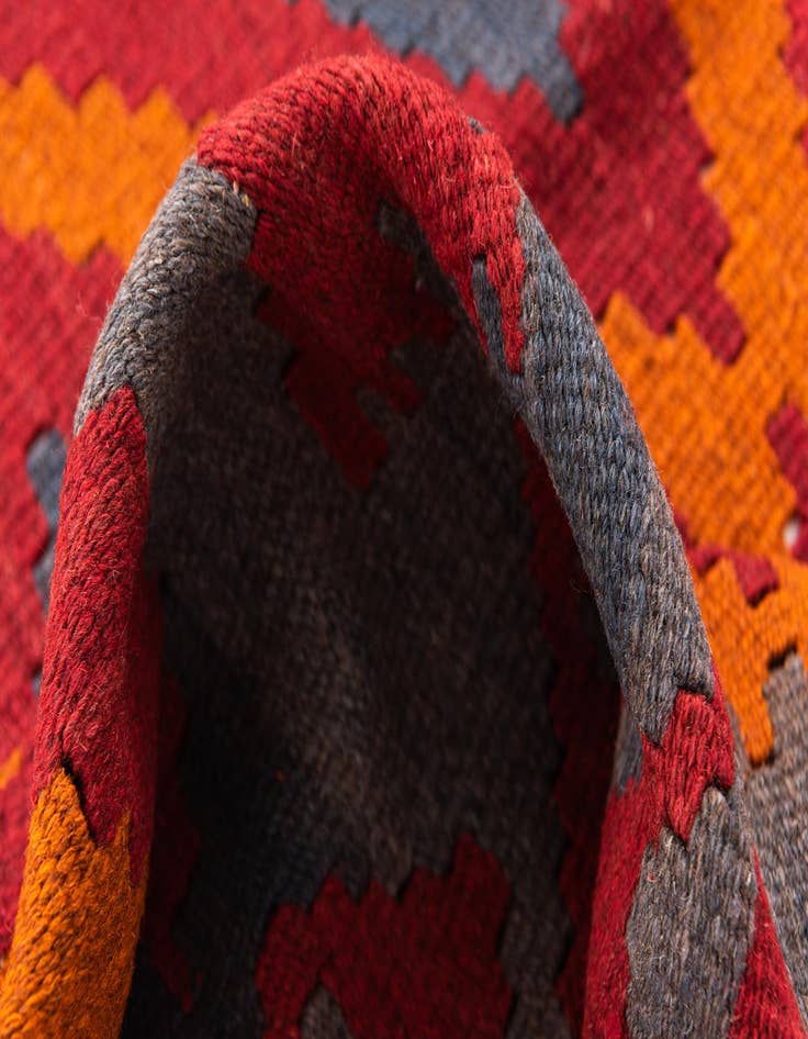 Detail image of 5' 3 x 8'  Hand Woven Kilim Maymana Wool Rug