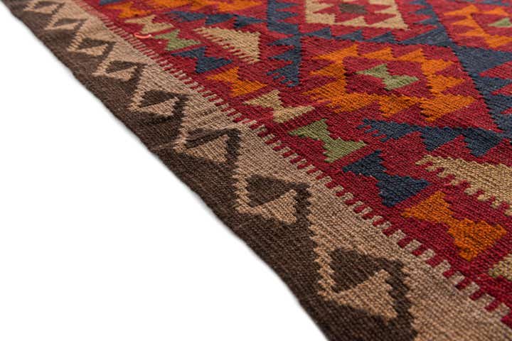 3' 4 x 6' 5 Hand Woven Kilim Maymana Wool Rug