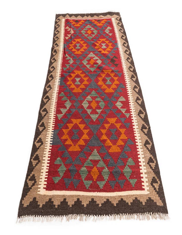 Detail image of 3' 4 x 6' 6  Hand Woven Kilim Maymana Wool Rug