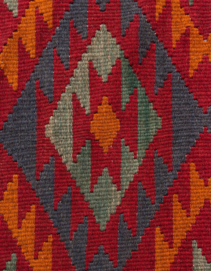 Detail image of 3' 4 x 6' 6  Hand Woven Kilim Maymana Wool Rug