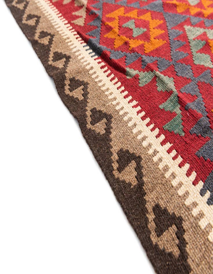 Detail image of 3' 4 x 6' 6  Hand Woven Kilim Maymana Wool Rug
