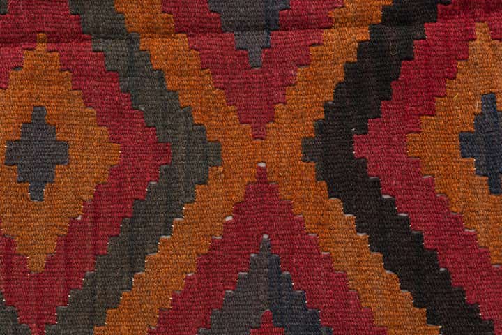 5' 5 x 7' 9 Hand Woven Kilim Maymana Wool Rug