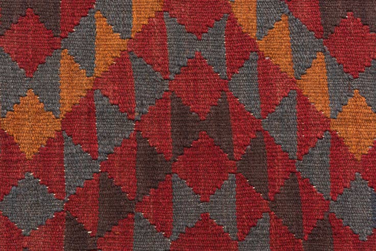 Detail image of 4' 9 x 7' 10 Hand Woven Kilim Maymana Wool Rug