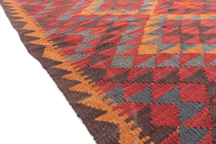 Detail image of 4' 9 x 7' 10 Hand Woven Kilim Maymana Wool Rug