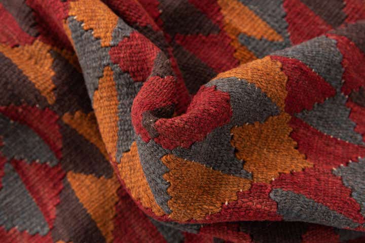 4' 9 x 7' 10 Hand Woven Kilim Maymana Wool Rug