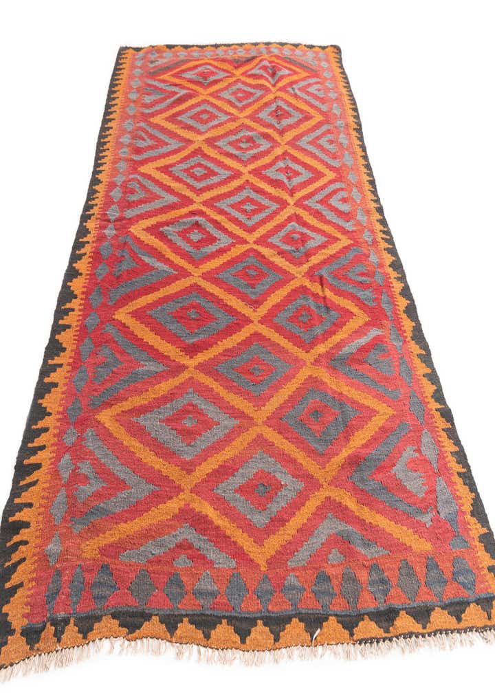4' 9 x 8' 2 Hand Woven Kilim Maymana Wool Rug