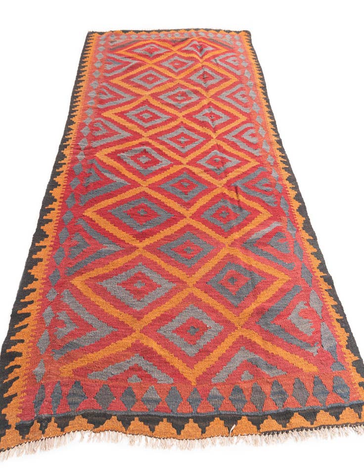 Detail image of 4' 9 x 8' 2  Hand Woven Kilim Maymana Wool Rug