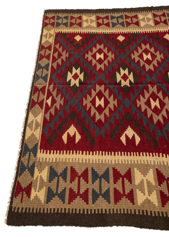 5' 2 x 8' Hand Woven Kilim Maymana Wool Rug