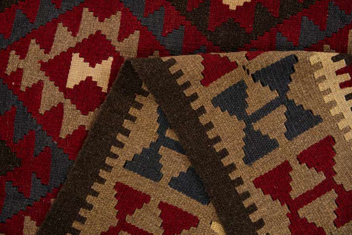 5' 2 x 8' Hand Woven Kilim Maymana Wool Rug