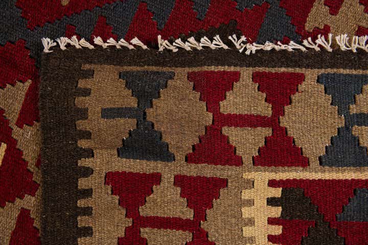5' 2 x 8' Hand Woven Kilim Maymana Wool Rug