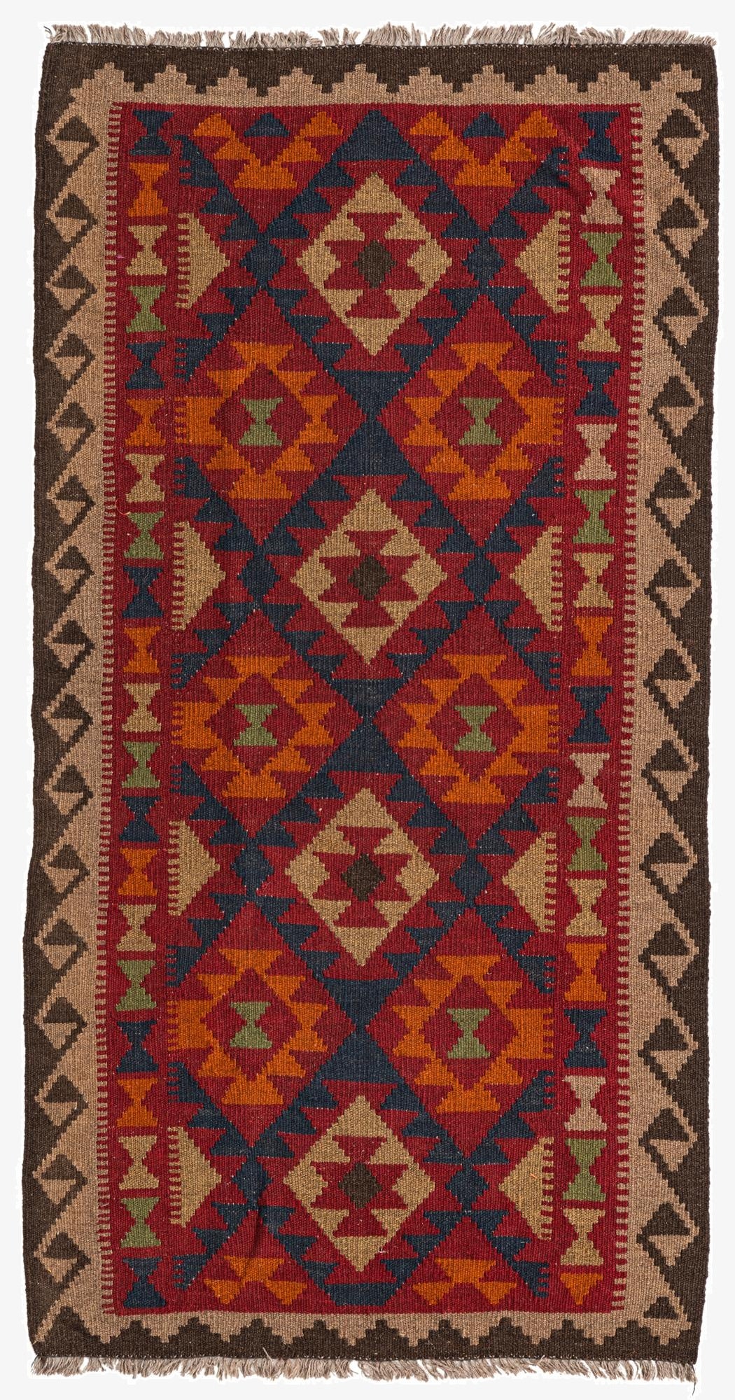 3' 4 x 6' 5  Hand Woven Kilim Maymana Wool Rug