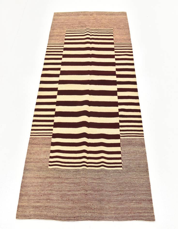 Detail image of 4' 3 x 5' 10 Hand Woven Kilim Modern Wool Rug