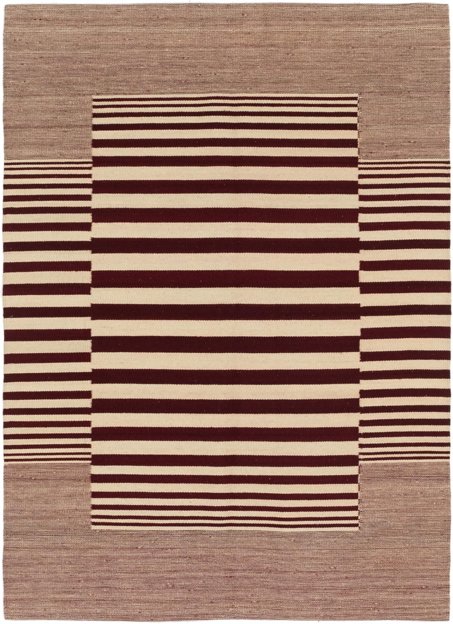 4' 3 x 5' 10 Hand Woven Kilim Modern Wool Rug