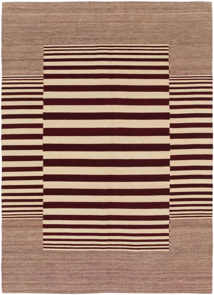 4' 3 x 5' 10 Hand Woven Kilim Modern Wool Rug