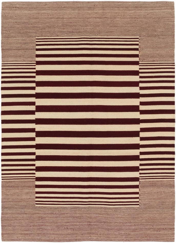 Detail image of 4' 3 x 5' 10 Hand Woven Kilim Modern Wool Rug