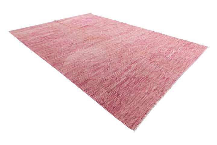 6' 9 x 9' 8 Hand Woven Kilim Modern Wool Rug