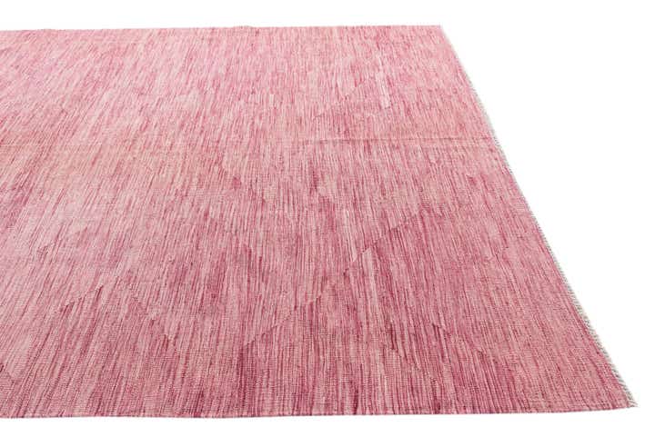 6' 9 x 9' 8 Hand Woven Kilim Modern Wool Rug