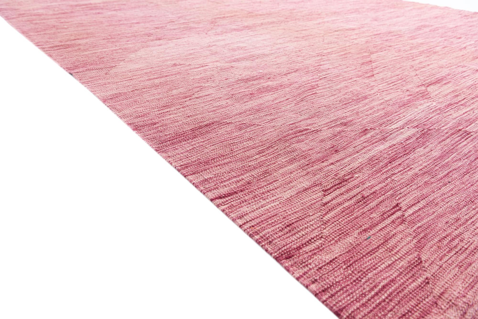 6' 9 x 9' 8 Hand Woven Kilim Modern Wool Rug