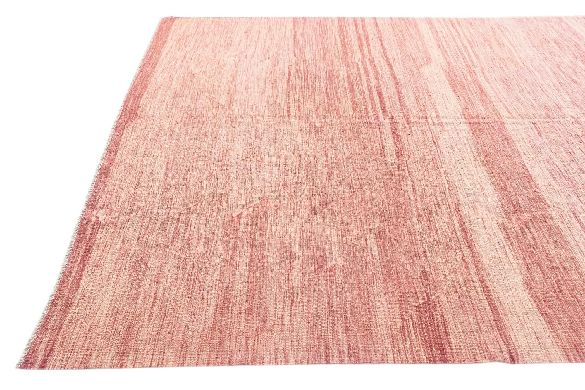 6' 8 x 9' 10 Hand Woven Kilim Modern Wool Rug