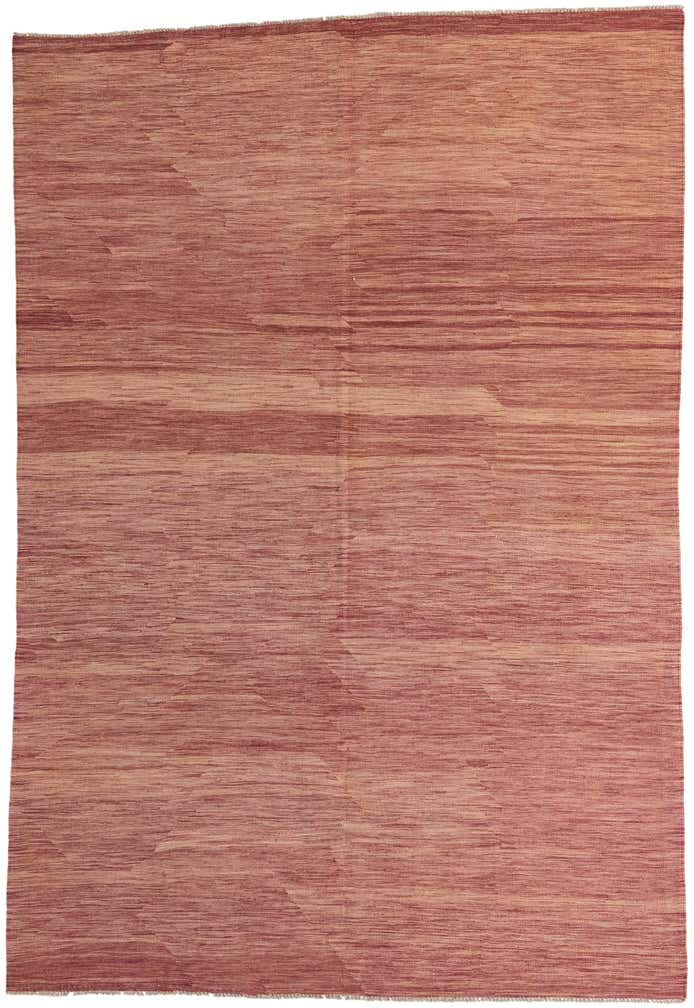 6' 8 x 9' 10 Hand Woven Kilim Modern Wool Rug
