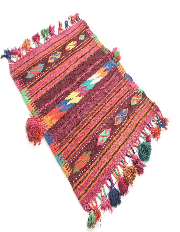 Detail image of 2' 9 x 3' 5  Hand Woven Kilim Modern Wool Rug