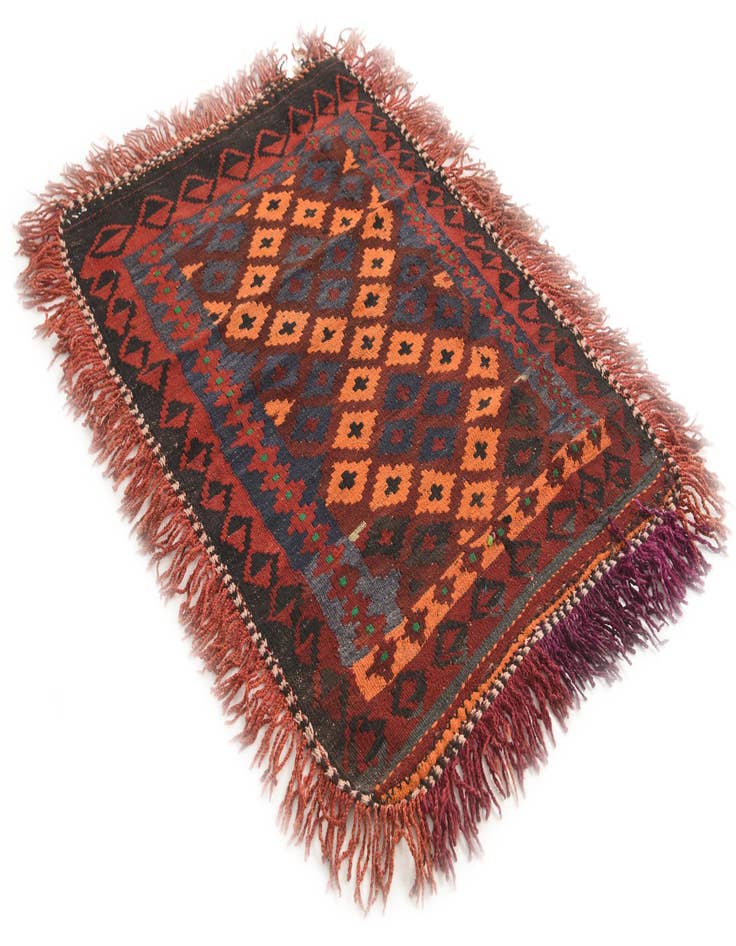 Detail image of 3' 1 x 4' 1  Hand Woven Kilim Modern Wool Rug