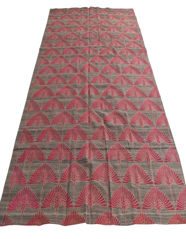 Detail image of 6' 10 x 9' 6  Hand Woven Kilim Modern Wool Rug