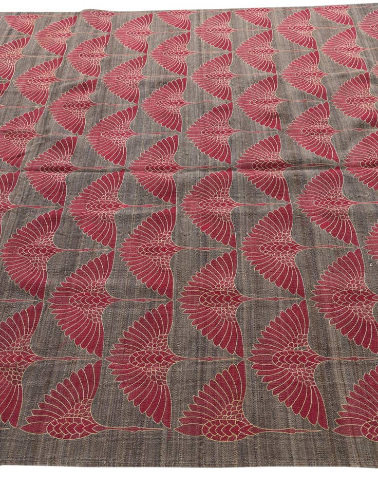 Detail image of 6' 10 x 9' 6 Hand Woven Kilim Modern Wool Rug