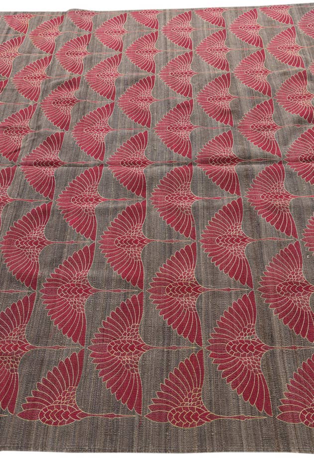 Detail image of 6' 10 x 9' 6 Hand Woven Kilim Modern Wool Rug