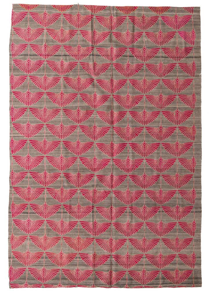 6' 10 x 9' 6 Hand Woven Kilim Modern Wool Rug