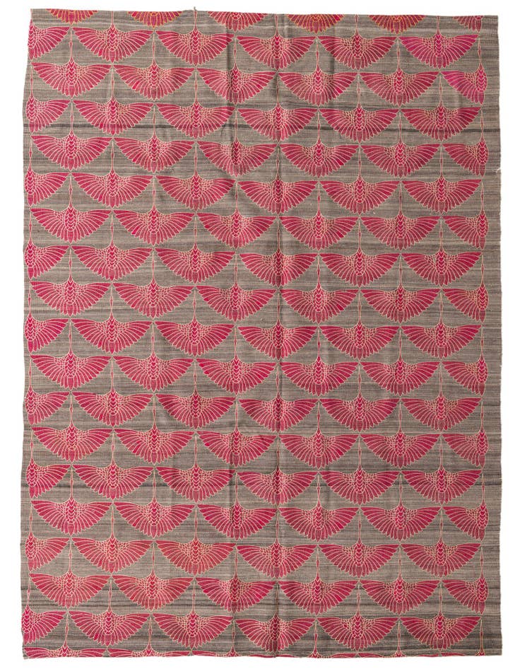 Detail image of 6' 10 x 9' 6 Hand Woven Kilim Modern Wool Rug