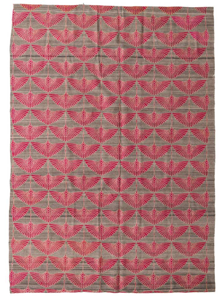 6' 10 x 9' 6 Hand Woven Kilim Modern Wool Rug