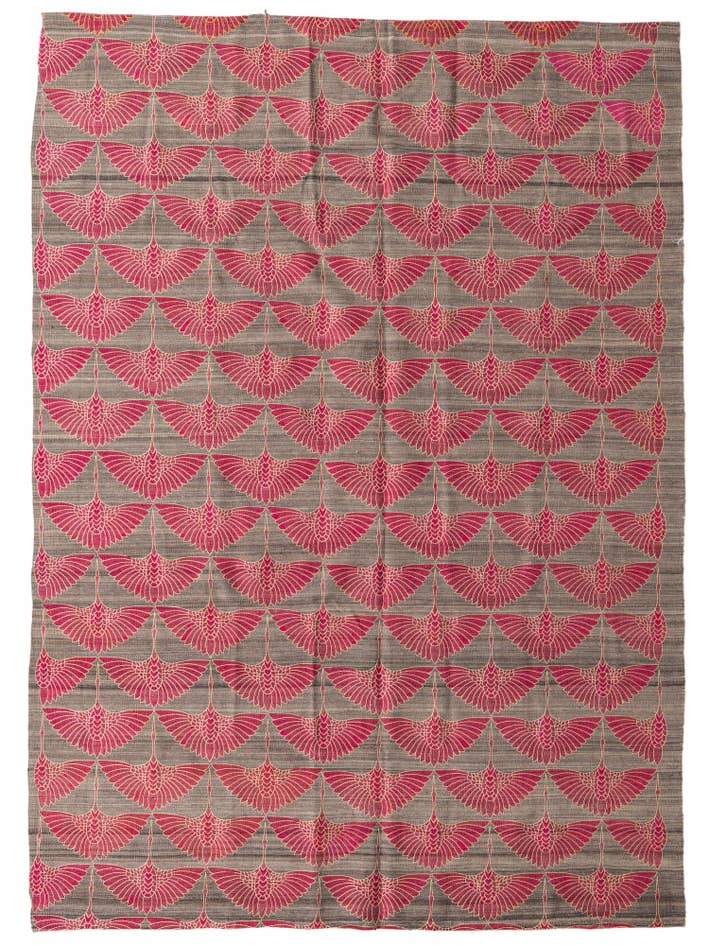 Detail image of 6' 10 x 9' 6 Hand Woven Kilim Modern Wool Rug