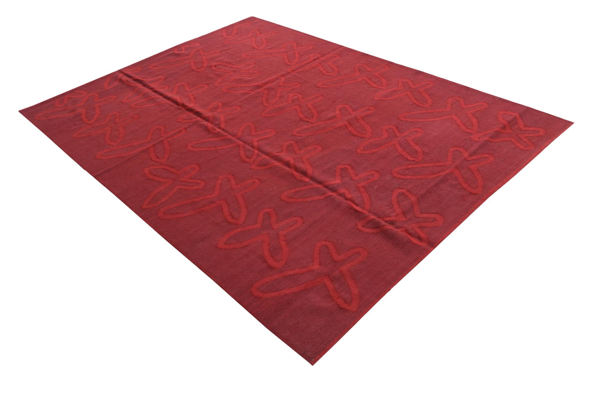 5' 10 x 7' 9 Hand Woven Kilim Modern Wool Rug