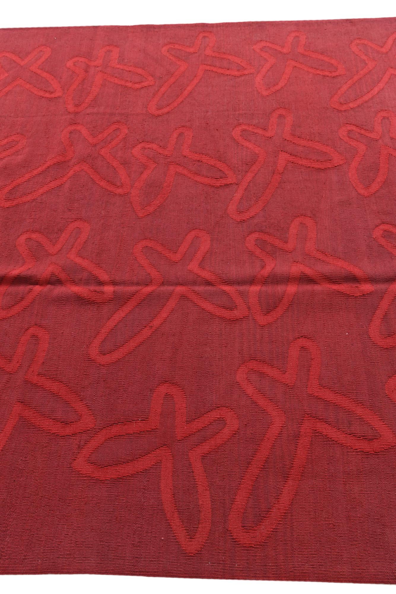 5' 10 x 7' 9 Hand Woven Kilim Modern Wool Rug