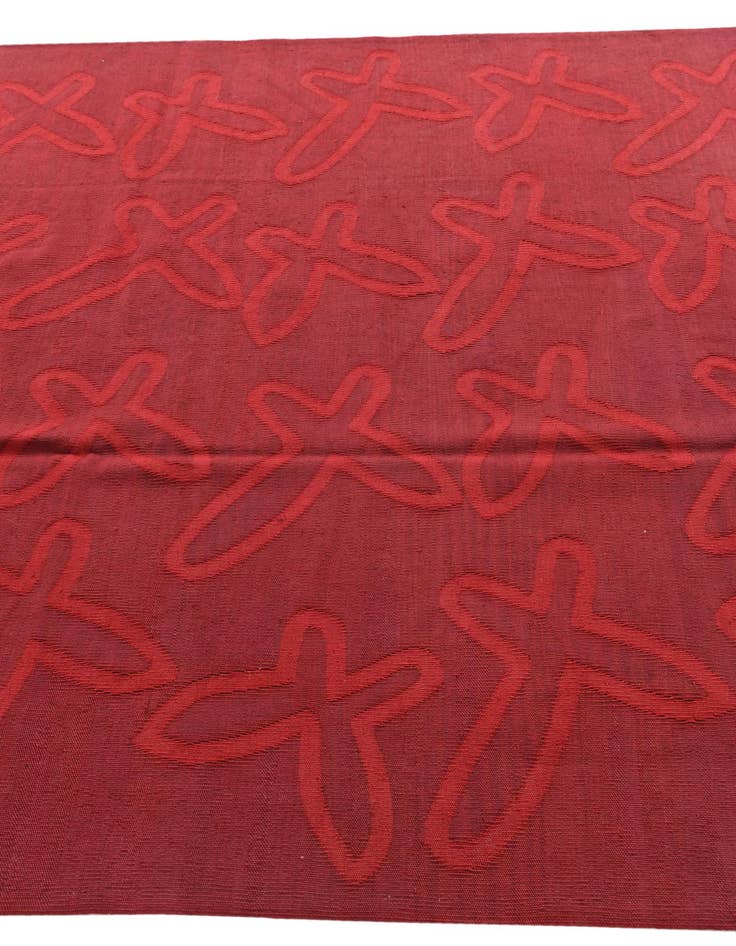 Detail image of 5' 10 x 7' 9  Hand Woven Kilim Modern Wool Rug