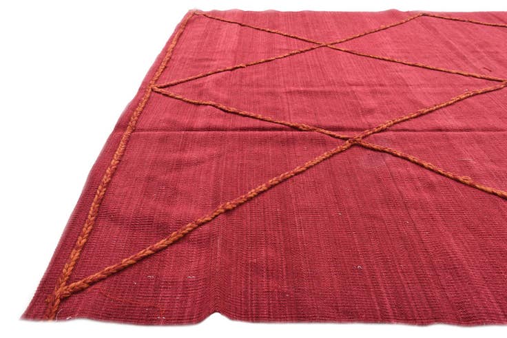 Detail image of 5' 7 x 7' 10 Hand Woven Kilim Modern Wool Rug
