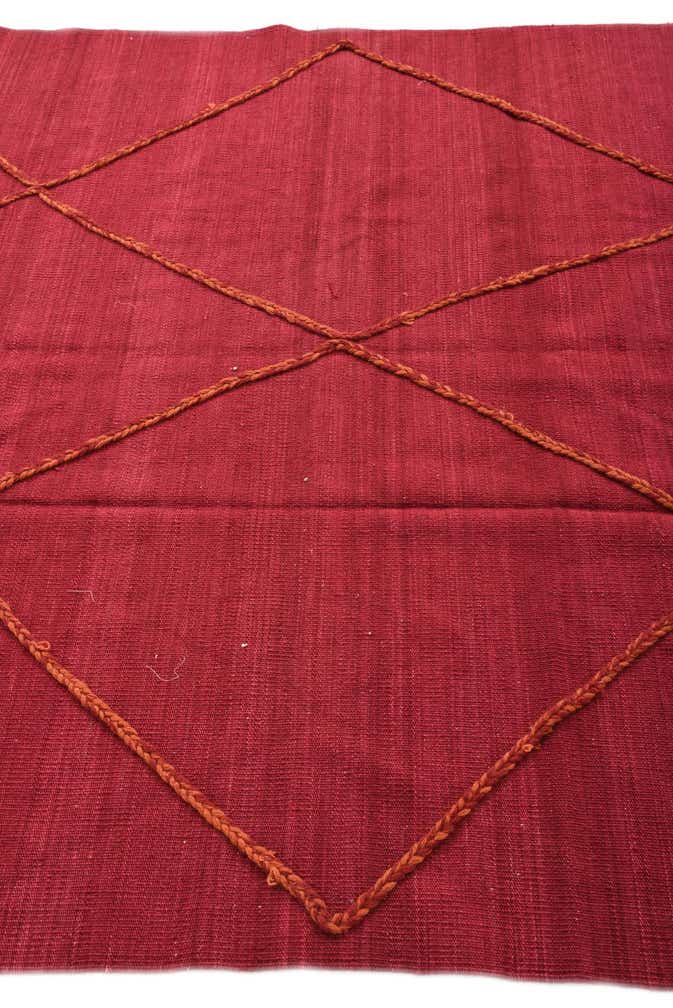 5' 7 x 7' 10 Hand Woven Kilim Modern Wool Rug