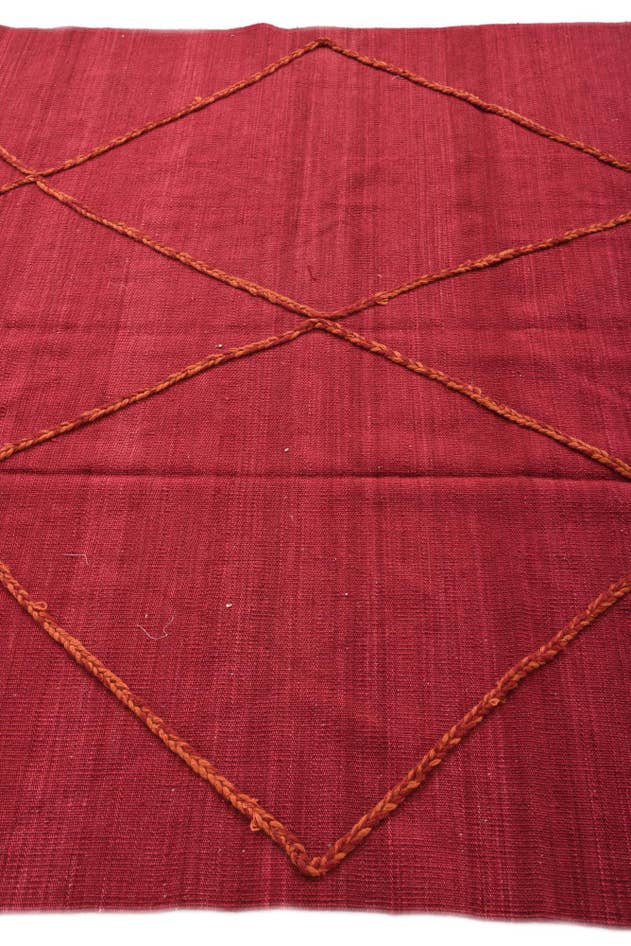 Detail image of 5' 7 x 7' 10 Hand Woven Kilim Modern Wool Rug