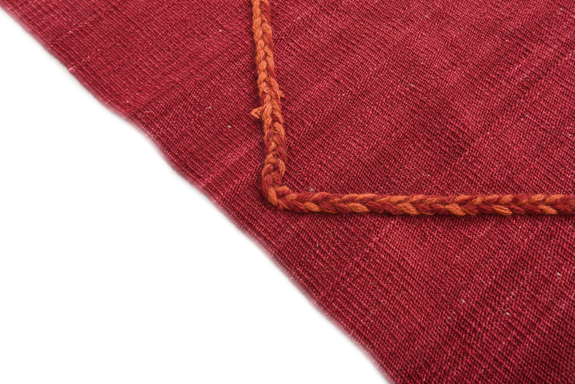 5' 7 x 7' 10 Hand Woven Kilim Modern Wool Rug